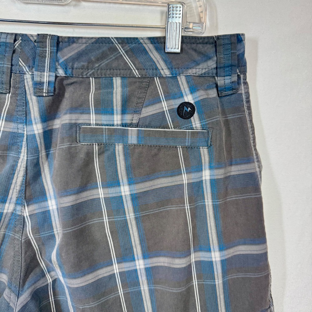 Marmot Plaid Shorts Casual Comfort Walking Hiking Size 34 - Picture 8 of 9